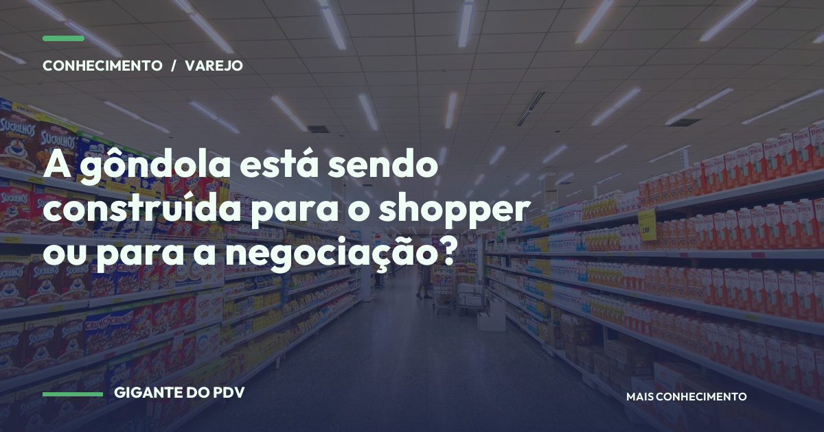 Imagem editorial contextual: A gôndola está sendo construída para o shopper ou para a negociação?